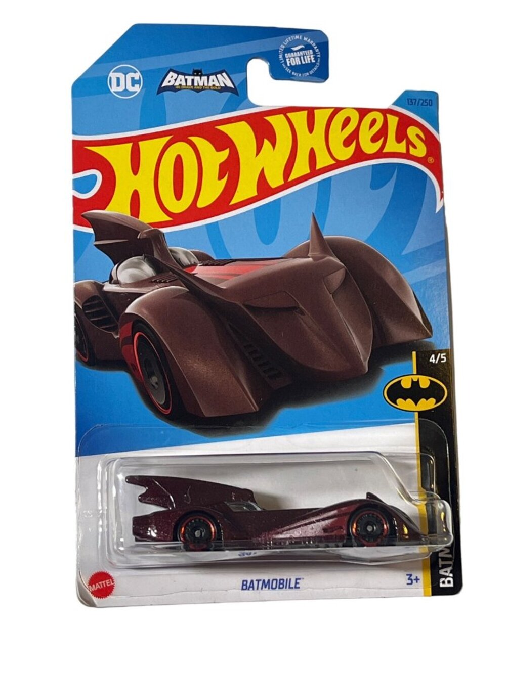 Hot Wheels Batmobile DC Comics 137/250 Burgundy Batman Mainline